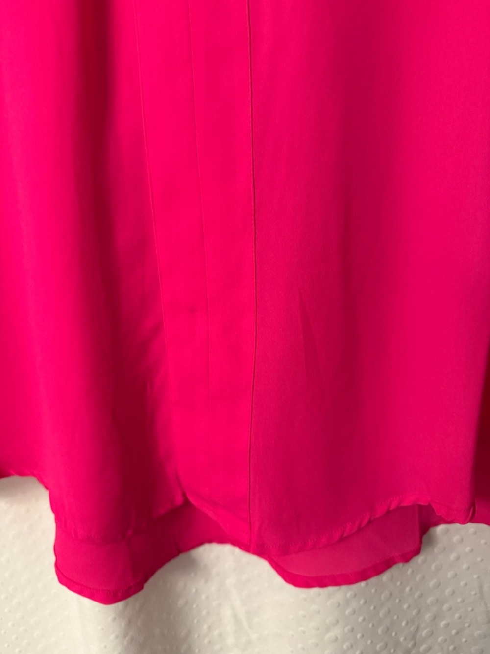 torrid Bright Hot Pink Zip Front Blouse Size 0 - Picture 5 of 7